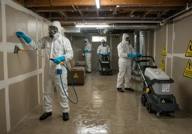 Basement Moisture Removal and Structural Drying process in Meagher County, MT